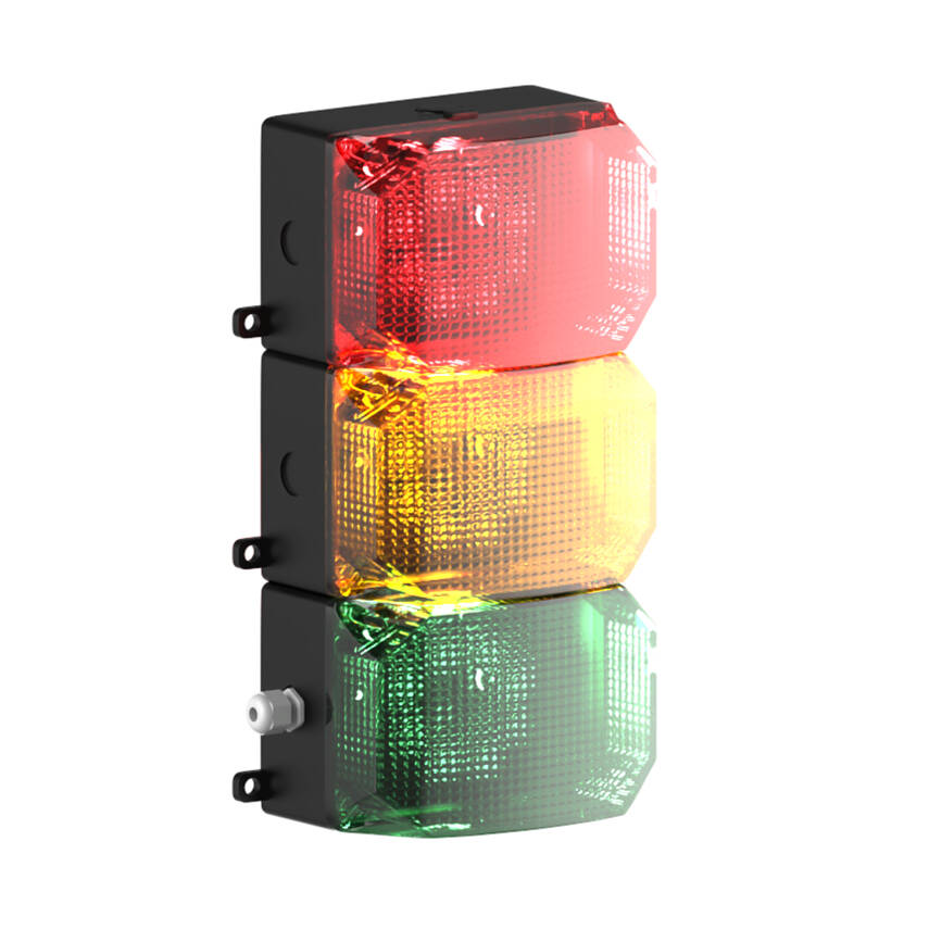 3 KAT KÜP LED MULTİFONKSİYON İKAZ LAMBA MS 219.1.3.2.110-220VAC - 1