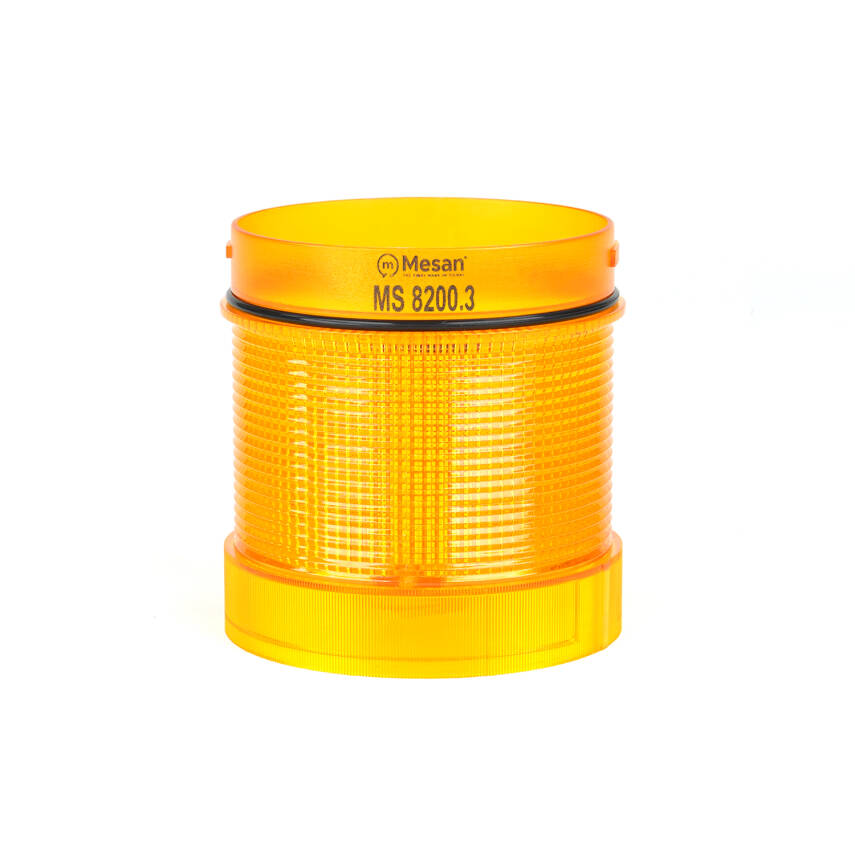 Ø66 MODÜL LED TURUNCU SABİT/FLAŞ IŞIKLI KOLON MS 8200.3 - 1