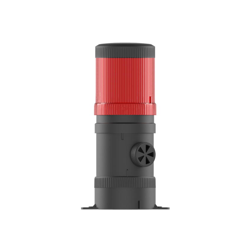 Ø70 1 KAT IŞIKLI KOLON YANIP SÖNEN AMPUL BUZZER TABAN MONTAJ MS 410.1.24VDC - 1