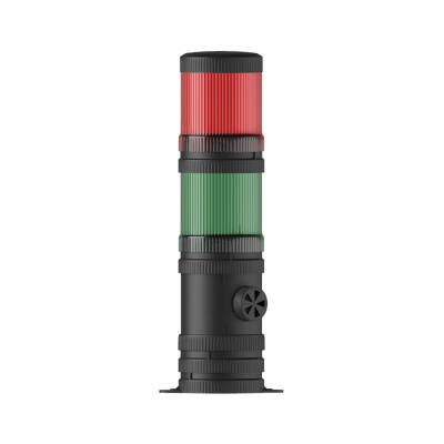 Ø70 2 KAT IŞIKLI KOLON MULTİ LED BUZZER TABAN MONTAJ MS 465.1.2.110-220VAC - 1