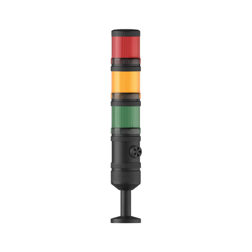 Ø70 3 KAT IŞIKLI KOLON MULTİ LED BUZZER TÜP MONTAJ MS 4001.1.3.2.12-24VAC/DC - 1