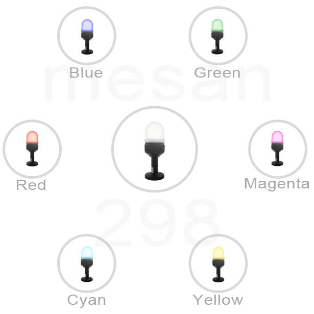 Ø70 RGB LED IŞIKLI KOLON KONTAK TİP BUZZER TÜP MONTAJ MS 293.12-24VAC/DC - 2