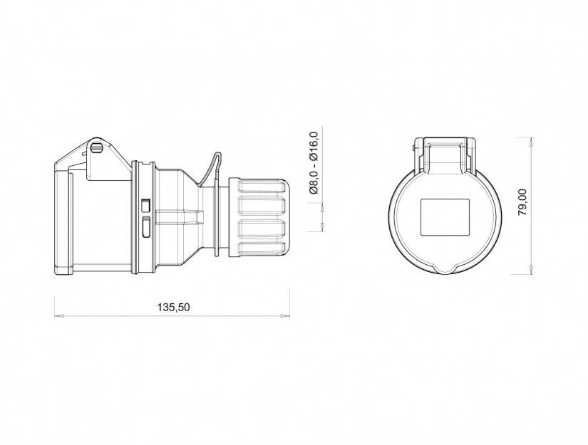 Bemis BC1-1504-2312 CEE Norm 4x16A Uzatma Priz - 2