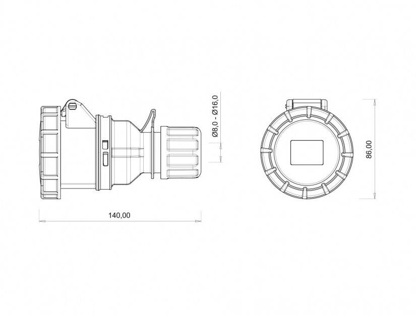 Bemis BC1-1504-7312 CEE Norm 4x16A Uzatma Priz - 2
