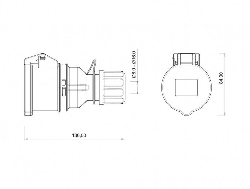 Bemis BC1-1505-2312 CEE Norm 5x16A Uzatma Priz - 2