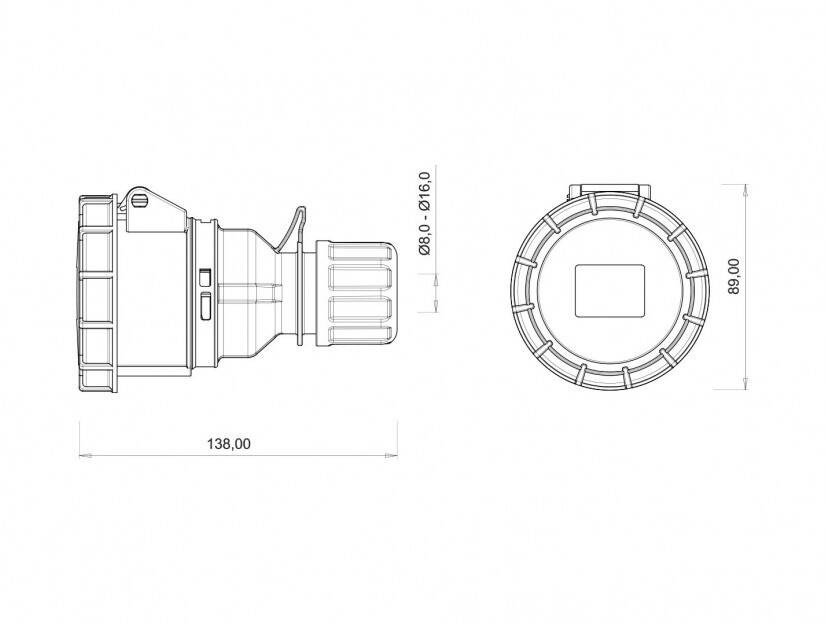 Bemis BC1-1505-7312 CEE Norm 5x16A Uzatma Priz - 2