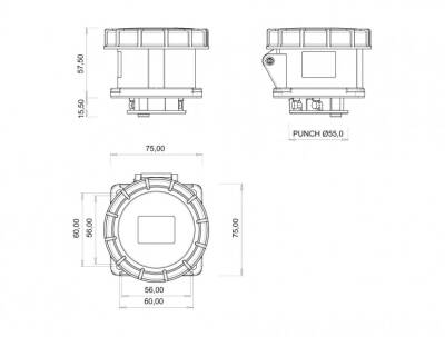 Bemis BC1-1505-7413 CEE Norm 5x16A Makine Priz (75x75)
- 2