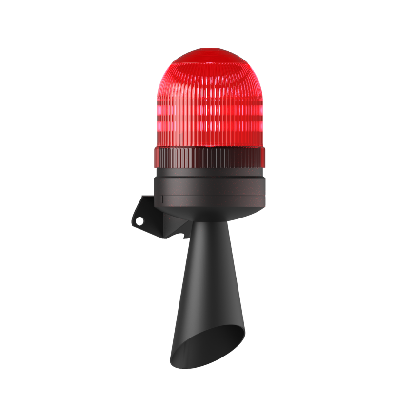 LED FLAŞÖR 2 SES BORULU ELEKTRONİK SİREN MS 5826.1.12-24VAC/DC - 1