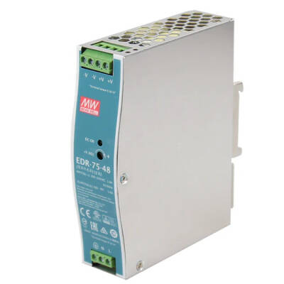Mean Well EDR-075-48 75w 48V DC DIN Ray Montaj - 1