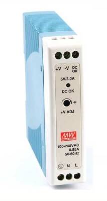 Mean Well MDR-020-05 20w 5V DC DIN Ray Montaj - 1