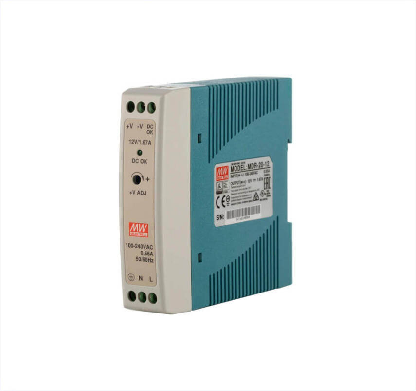 Mean Well MDR-020-12 20w 12V DC DIN Ray Montaj - 1
