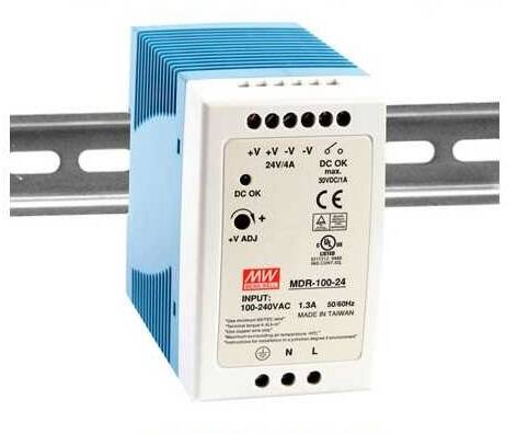 Mean Well MDR-100-24 100w 24V DC DIN Ray Montaj - 1