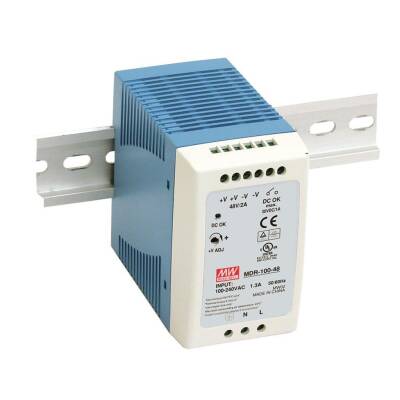 Mean Well MDR-100-48 100w 48V DC DIN Ray Montaj - 1