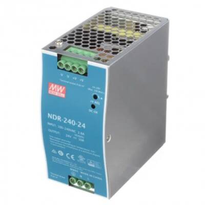 Mean Well NDR-240-24 240w 24V DC DIN Ray Montaj - 1