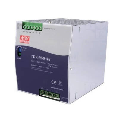 Mean Well TDR-960-48 960w 48V DC DIN Ray Montaj - 1