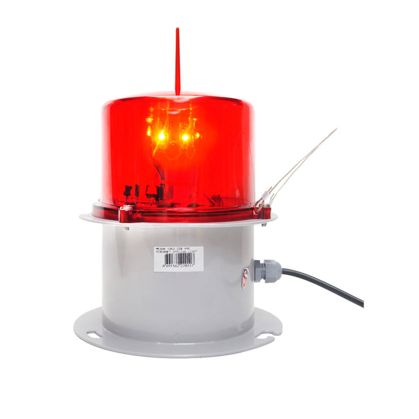 UÇAK İKAZ LAMBA LED ÇELİK MS 1362.1.220VAC - 1