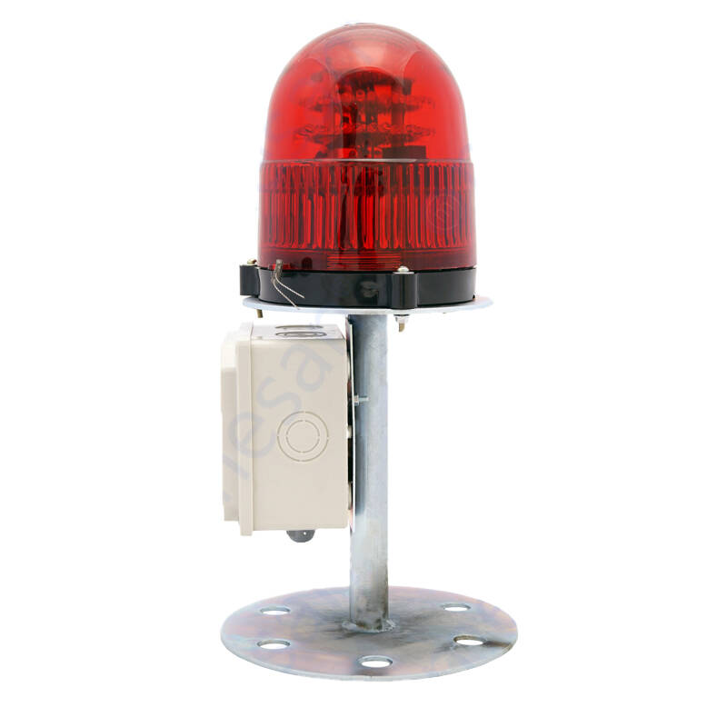 UÇAK İKAZ LAMBA LED YEDEKLİ PC ABS BAĞLANTI KUTULU ÇELİK APARAT MS 1342.1.220VAC - 1